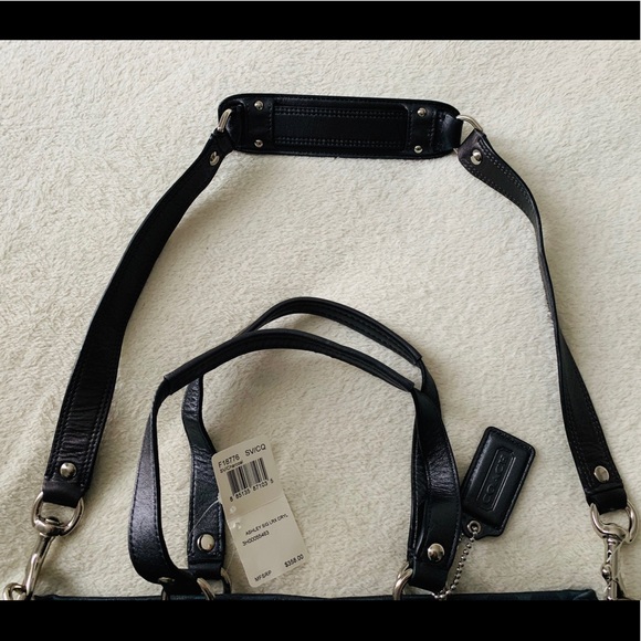 NEW Coach Signature Satchel in Charcoal - Picture 5 of 8